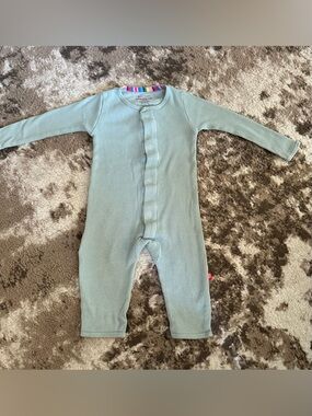 Magnetic Me Ribbed One-Piece Bodysuit in Light Sage